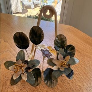 Italian Toleware painted picture stand Anthropologie style